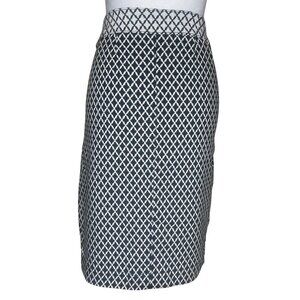 one 5 one Monochrome Diamond Pattern Pocket Thick Pencil Skirt Sz Large